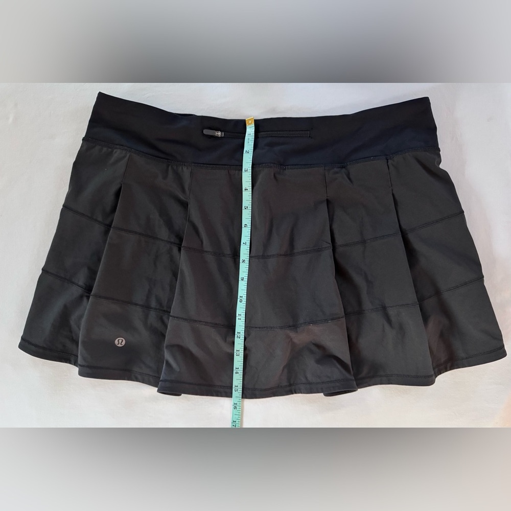 Lululemon Pace Rival Skirt, Black, Size 14, Mid Rise, 15” Length - Picture 8 of 14